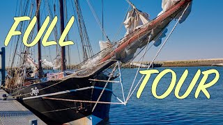 Tour Aboard a Real 105ft Sailboat Engine Room included [upl. by Arela]