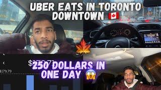 UBER EATS IN TORONTO DOWNTOWN CANADA 🇨🇦  UBER EATS IN TORONTO 🍁  INTERNATIONAL STUDENT [upl. by Nivrek]