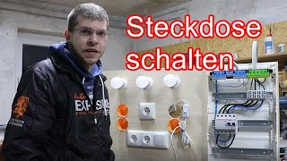 Steckdose schalten  Steckdosen verdrahten [upl. by Fitalludba750]