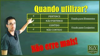 Quando utilizar pertence e não pertence ou contido e não contido 002 [upl. by Verene]