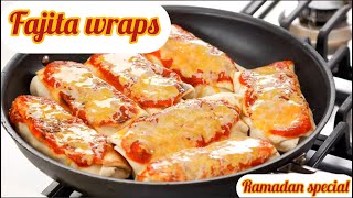 Chicken fajita wraps chicken wraps how to make chicken fajita wraps ramazan special [upl. by Ydisac853]