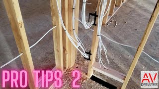 Pro tips part 2 Audio Video New Construction Prewire Home Theater TV Inwall In ceiling speakers [upl. by Ahsir85]