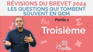 Révisions Brevet 2024  Les questions qui tombent souvent dans le QCM au brevet de mathématiques [upl. by Gratt]