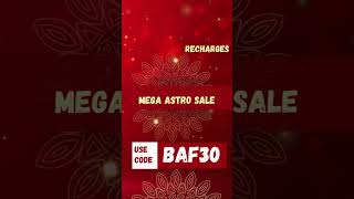 🎉AstroSage Mega Astro Sale🎉  Use Code BAF30 amp Get 30 Extra on all recharges [upl. by Anirdnajela]