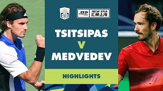 Stefanos Tsitsipas vs Daniil Medvedev Highlights  Rolex Shanghai Masters 2024 [upl. by Dabbs]