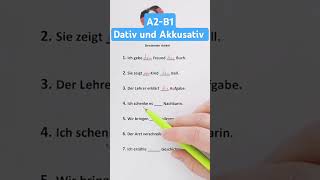 Dativ und Akkusativ  Learn German  German for beginners  B1 Deutsch [upl. by Anirac829]