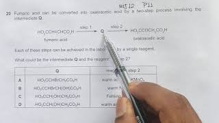 CIE 970111MJ12 Q 20  Organic Synthenis [upl. by Anaujd887]