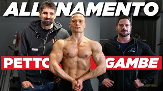 Lallenamento PETTO e GAMBE di un Natural Bodybuilder [upl. by Crowe]