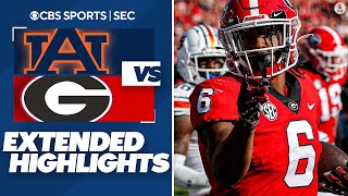 Auburn vs No 2 Georgia Extended Highlights  CBS Sports HQ [upl. by Ahsayn]