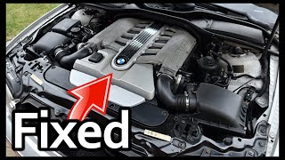 BMW N62  N73 COOLANT TRANSFER PIPE LEAK EASY FIX [upl. by Lorn]