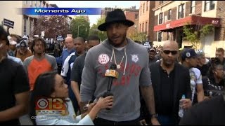 Carmelo Anthony Marches With Freddie Gray Protestors [upl. by Kato]