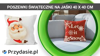 Poszewka 44x44 na poduszkę jaśka święta świąteczna  PrzydaSiePL [upl. by Uhthna]