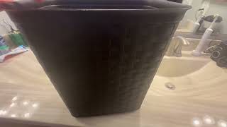 Sterilite 3 4 Gallon Weave Wastebasket Small Decorative Trash Can Review [upl. by Aznerol]