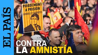 MANIFESTACIÓN  Miles de personas protestan contra la amnistía en Cibeles  EL PAÍS [upl. by Touber948]