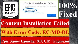 Content Installation Failed With Error Code ECMDDL  Epic Games Launcher STUCK epicgames epic [upl. by Armalla]