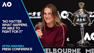 Aryna Sabalenka Press Conference  Australian Open 2024 Final [upl. by Naujad]