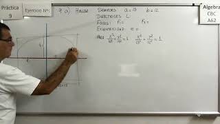 Álgebra CBC A62 Práctica 9 – Ejercicio 09 a Hallar los elementos de las siguientes elipses [upl. by Chrissie]