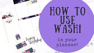 How to Use Washi In Your Planner [upl. by Alda527]