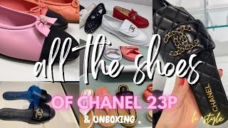 CHANEL 23P 🤍 ALL THE SHOES OF 23P amp UNBOXING WHAT I GOT FROM THIS COLLECTION 🤍 VLOG [upl. by Junno]