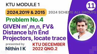 Problem No 4  Distance between end projectors  KTU Engineering Graphics 20242019 amp 2015 Scheme [upl. by Nerraj20]