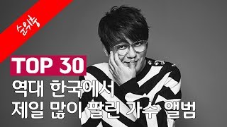 역대 한국에서 제일 많이 팔린 가수 앨범 TOP 30 [upl. by Etiragram452]