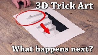 How to Draw 3D Steps Anamorphic Illusion SURPRISE ENDING [upl. by Irallih]