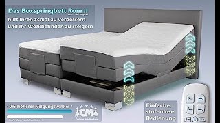 Boxspringbett Elektrisch verstellbares Boxspringbett ROM II [upl. by Keiryt261]