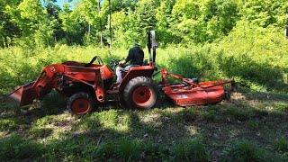 758 Finding A Home for the Eastonmade AXIS Wood Splitter Brush Hogging in the Forest firewood 4K [upl. by Othe]