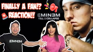 Eminem quotTill I Collapsequot  Couples INSANE REACTION  First Time hearing Eminem TillICollapse [upl. by Aitak94]