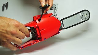 How to Build the Lego Technic Chainsaw with Power Functions Motor [upl. by Haneekas]