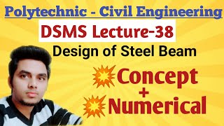 DSSLecture38 Design of Steel Beam including Numerical Ashwini Sharma [upl. by Angelico]