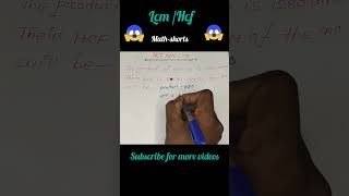 LCM  HCF  lcm hcf maths mathtricks yshorts viralshot exams science tricks education [upl. by Eimareg]