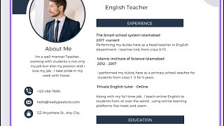 How to make Perfect CV  RESUME in Canva on Mobile [upl. by Adnahsed]