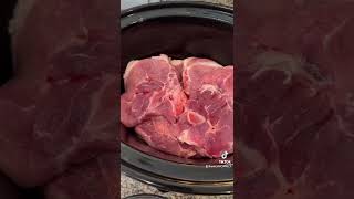 3 ingredients crockpot pork chops [upl. by Odysseus687]