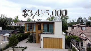 Touring a 3495000 MODERN HOME in Encino California [upl. by Ahseetal]