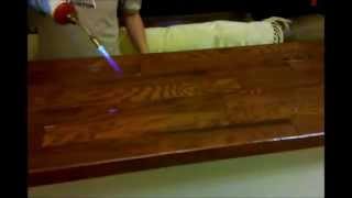 How to  Epoxy resin bar top crystal clear glaze coat [upl. by Allicsirp432]