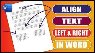 In Word How to ALIGN TEXT to the Left and Right  EASY TUTORIAL [upl. by Deland]