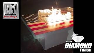 DiamondFinish Clear Used To Clear Custom Painted Fire Pit Table [upl. by Atsyrt]