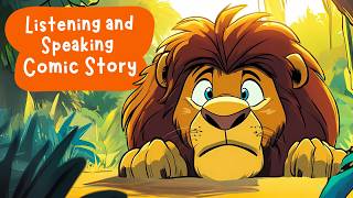 English Story  The Selfish Lion  Listening and Speaking Practice [upl. by Atterrol]