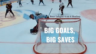 Beer League Hockey Highlights hockey beerleaguehockey goaliesaves [upl. by Wan]