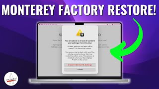 Monterey FACTORY ERASE IN 2 MIN “Erase all Content amp Settings” EASY WAY TO RESET A MAC NEW MAC [upl. by Elodia]