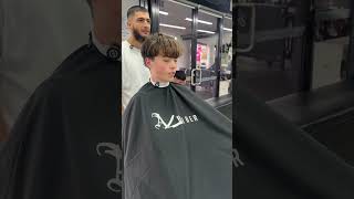 Blowout taper  messy fringe haircuts sydneybarber [upl. by Atinnek]