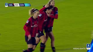 MilanComo Women 32  Il Milan cala il tris  serieafemminile eBay 202324 [upl. by Adiam]