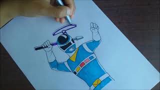 megaranger mega bulue drawing how [upl. by Shel]