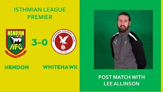 WHITEHAWK H Lee post match thoughts  26 November 2024 [upl. by Tayib]