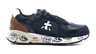 Premiata uomo Mase sneakers camoscio e tessuto blu SKU MASE3927 [upl. by Alorac]