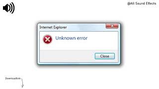 Windows Error Sound Effect [upl. by Gaves]
