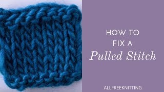 How to Fix a Pulled Stitch [upl. by Ecenahs]