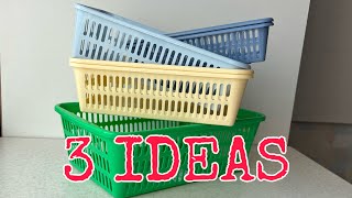 BOUGHT CHEAP PLASTIC BASKETS AND TURNED THEM INTO A TREASURE 😍 DIY BASKET [upl. by Leda]