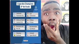 Ligue des champions 8ème de finale 2019 débrief du tirage LyonBarcelone Manchester unitedParis [upl. by Ichabod316]